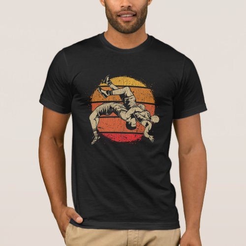 Retro Wrestling Sport Fighter Wrestlers T_Shirt