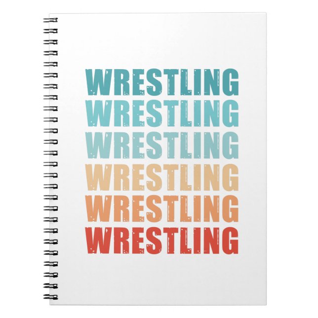 Retro Wrestling Vintage Gift Notebook (Front)