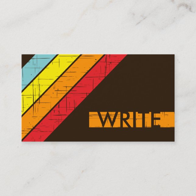 retro WRITE Business Card (Front)