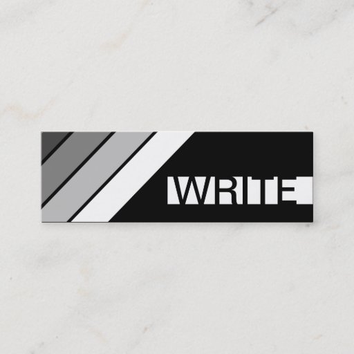 Customizable retro WRITE Business Cards