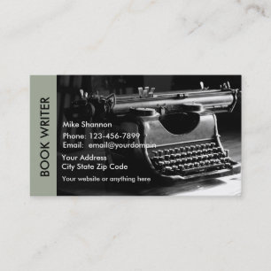 Retro Writer Theme Business Card