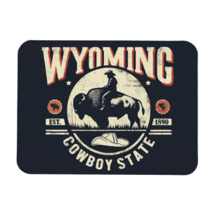 Retro Wyoming Magnet