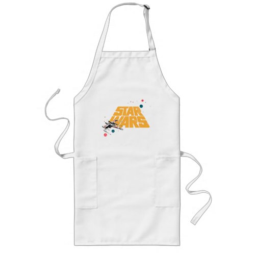Retro X_Wing In Space Star Wars Logo Long Apron