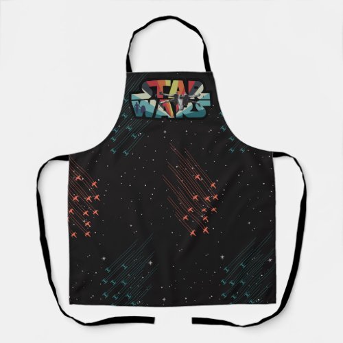 Retro X_Wing Starburst Star Wars Logo Apron