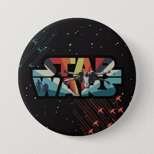 Retro X_Wing Starburst Star Wars Logo Button