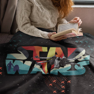 Retro X-Wing Starburst Star Wars Logo Fleece Blanket