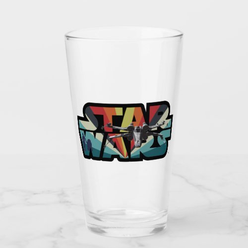 Retro X_Wing Starburst Star Wars Logo Glass