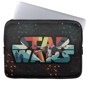 Retro X-Wing Starburst Star Wars Logo Laptop Sleeve