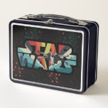 Retro X-Wing Starburst Star Wars Logo Metal Lunch Box