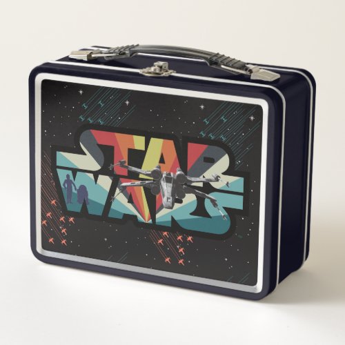 Retro X_Wing Starburst Star Wars Logo Metal Lunch Box