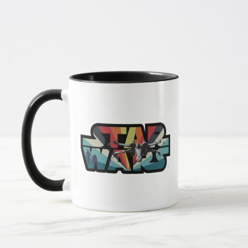 Retro X_Wing Starburst Star Wars Logo Mug