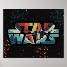 Retro X-Wing Starburst Star Wars Logo