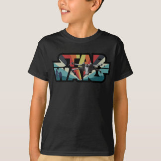 Retro X-Wing Starburst Star Wars Logo T-Shirt