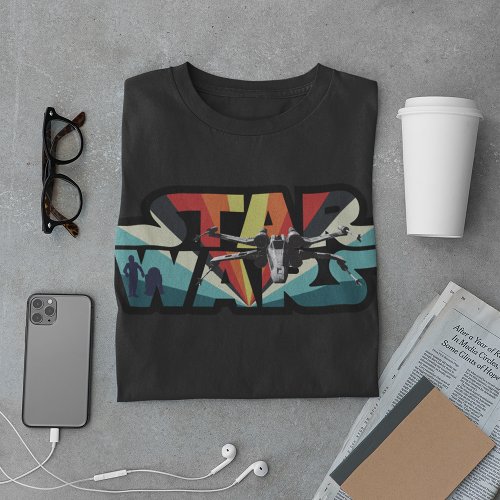 Retro X_Wing Starburst Star Wars Logo T_Shirt