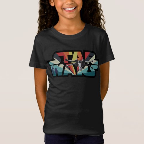 Retro X_Wing Starburst Star Wars Logo T_Shirt