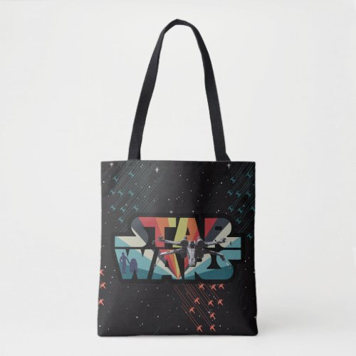 Retro X_Wing Starburst Star Wars Logo Tote Bag