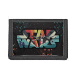Retro X-Wing Starburst Star Wars Logo Trifold Wallet