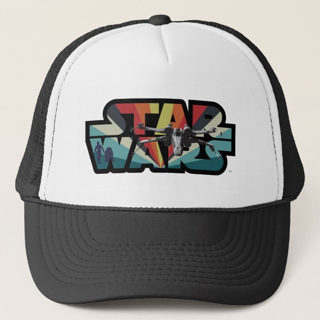 Retro X-Wing Starburst Star Wars Logo Trucker Hat