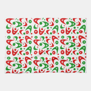Retro Xmas Boomerangs Towel