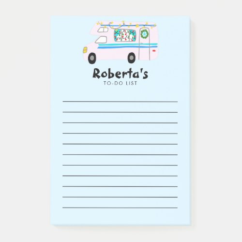 Retro Xmas Camper RV Grocery Shop TO_DO List Post_it Notes