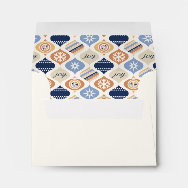 Retro Xmas Holiday Luxe Envelope (Back (Bottom))