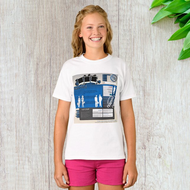 Retro Y2K Blue Grunge Website Layout T-Shirt (Creator Uploaded)