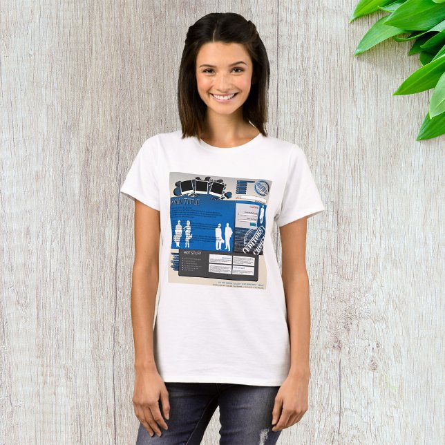 Retro Y2K Blue Grunge Website Layout T-Shirt (Creator Uploaded)