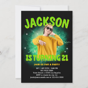 Retro Y2K Bootleg Rap Custom Photo Birthday Party Invitation