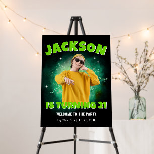 Retro Y2K Gen Z Photo Bootleg Rap Birthday Party Foam Board