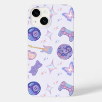 Retro Y2K Kitsch Lavender Disco Ball Gamer Pattern