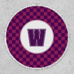 Retro Y2K Style | Purple &amp; Magenta Checkered Round Patch