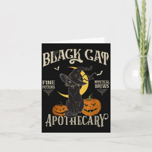 Retro Y Halloween Costume Black Cat M Athecary Card