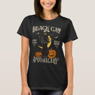 Retro Y Halloween Costume Black Cat M Athecary  T-Shirt
