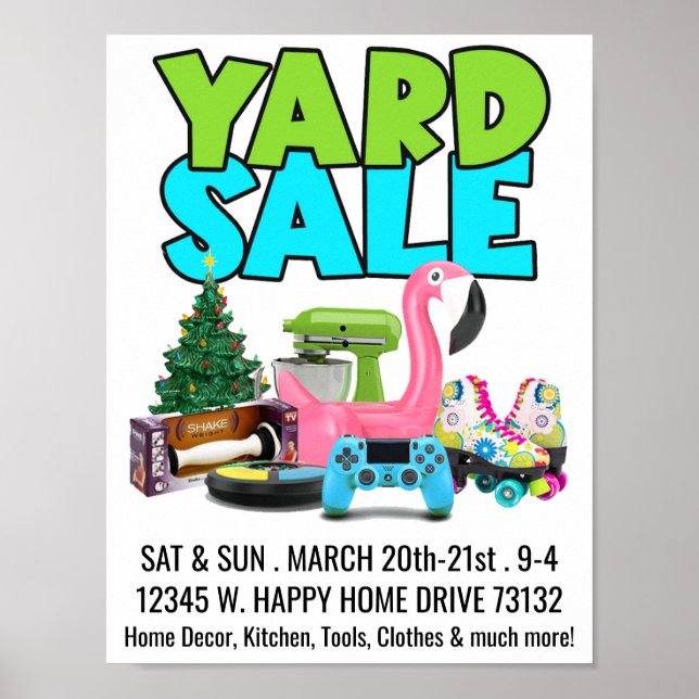 Retro Yard Sale Poster (Front)
