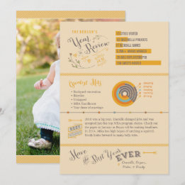 Retro Year in Review Christmas Cards - Infographic