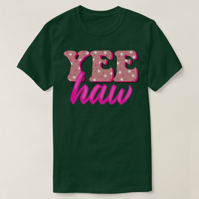Retro Yee Haw Howdy Rodeo Western Country Southern T-Shirt (Design Front)
