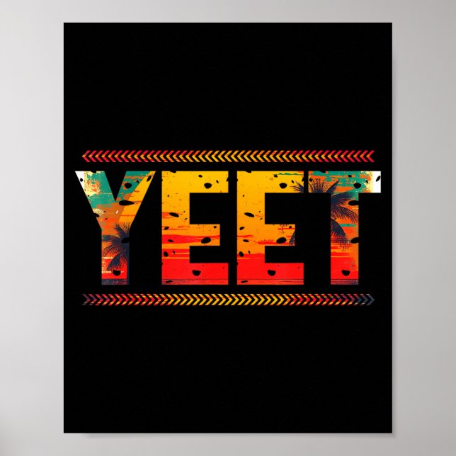 Retro Yeet Funny Saying Quote Slang Men Women Suit Poster (Front)