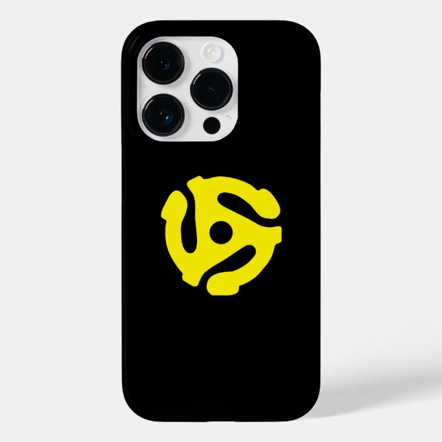 Retro Yellow 45 spacer DJ Decor Case-Mate iPhone Case (Back)