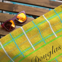 Retro Yellow and Blue Douglas Tartan, custom