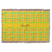 Retro Yellow and Blue Douglas Tartan, custom