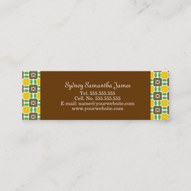 Retro Yellow & Brown Profile Card (Front)