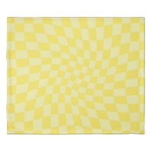 Retro Yellow Checks Warped Checkered Y2k Dorm Room