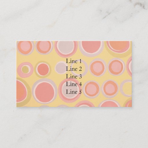 Customizable Retro Yellow Circles Business Card Template