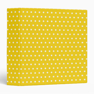 Retro Yellow Dot Binder