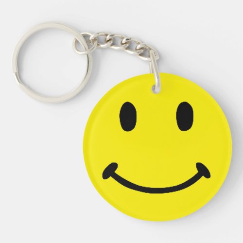 Retro Yellow Face Key Chain