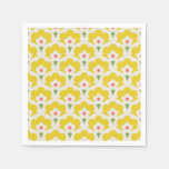 Retro Yellow Flower Garden Pattern Napkins