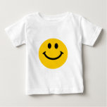 Retro Yellow Happy Face Baby T-shirt at Zazzle