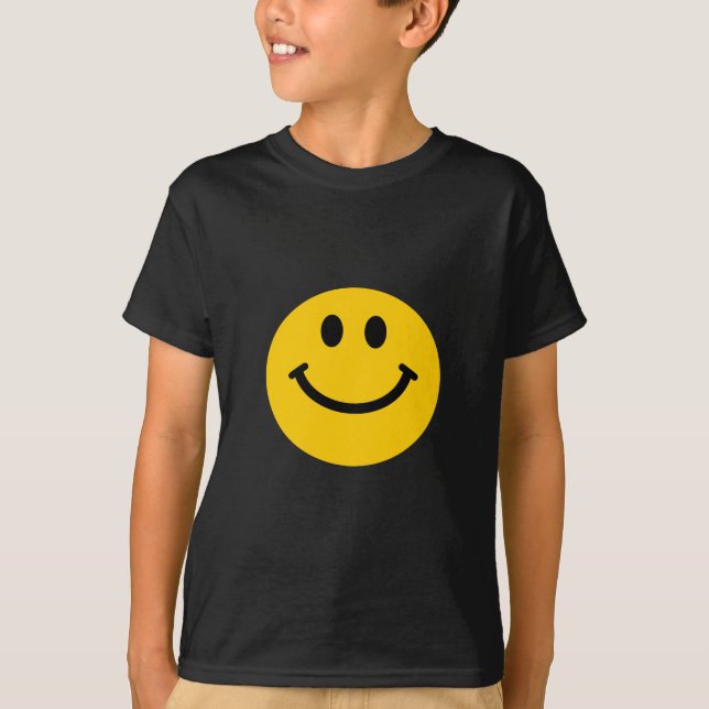 Retro Yellow Happy Face T-Shirt (Front)