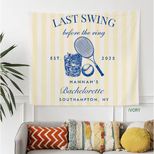 Retro Yellow Last Swing Before The Ring Tennis Bac Fleece Blanket