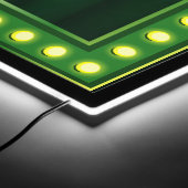 Retro Yellow Light Movie Night Green Typography LED Sign (Corner)